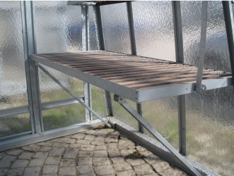 doplnok Stôl ku ekoskleníku ES3 a ES4 / Ekoskleník ES4 - detail produktu / ekosklenik.sk / kvalitné skleníky pre vašu záhradu a pevné zdravie